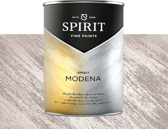 Декоративна Боя Spirit Modena Pearl Пигменти Ефект Четка 1л Светлобежов Меланж