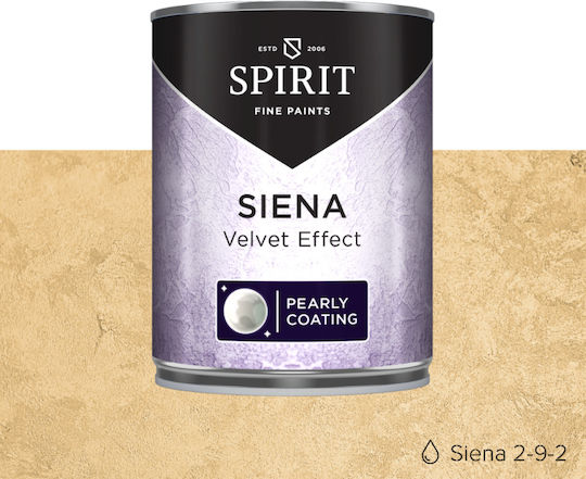 Spirit Siena Декоративна Мазилка Кадифено Облак Ефект Перлен Блясък 1л Пясъчен