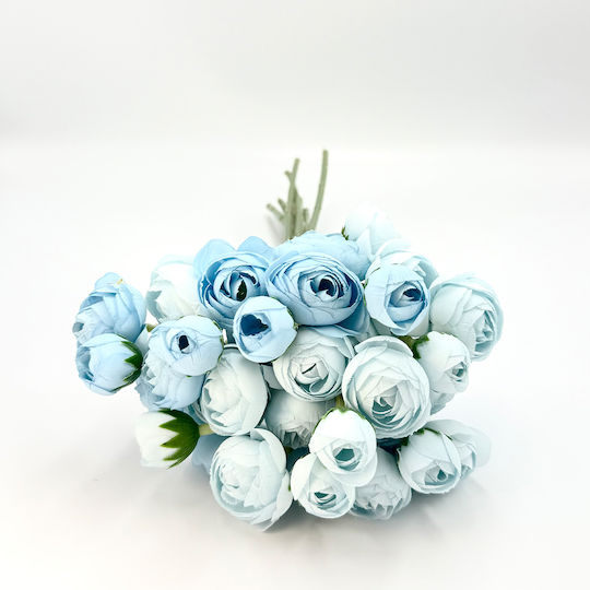 Buchet Decorativ Flori Artificiale Buttercup Persan Ciel 30cm L130 Riniotis Rin-l130