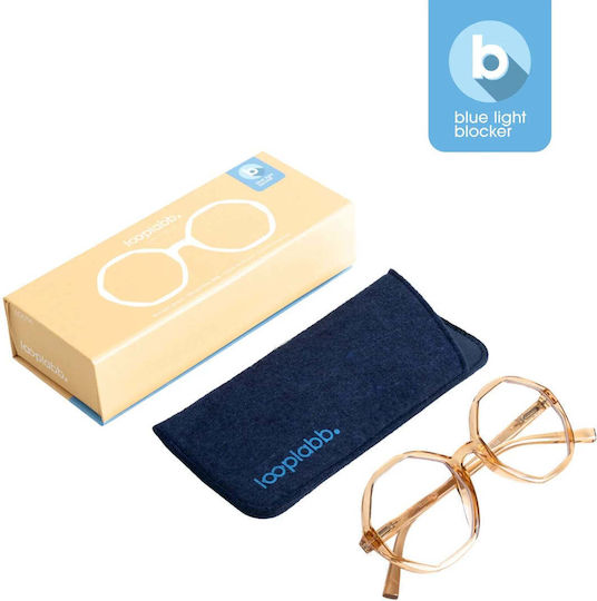 Looplabb Lolita Kristall Champagner Blaulichtblockierende Brillen
