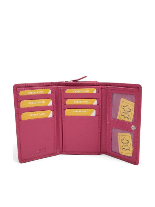 Leder Damenbrieftasche Fuchsie