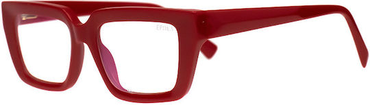 Epoka Martini C04 Red Acetate Prescription Eyeglass Frames