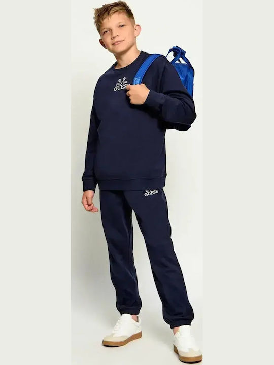 Kids Sweatpants Set With Top Navy Blue 2 Pieces