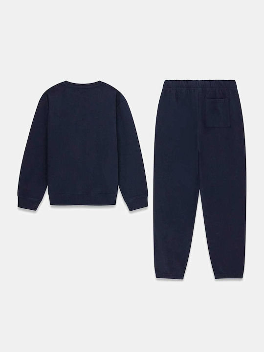 Kids Sweatpants Set With Top Navy Blue 2 Pieces