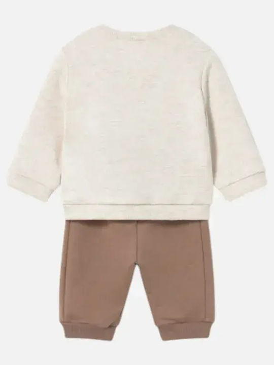 Kids Sweatpants Set Ecru 4 Pieces