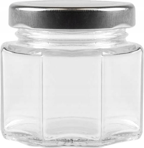 50ml Hexagonales Glas Gefäß Gewürze Honig