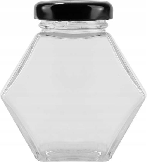 12x Εξαγωνο Διακοσμητικο Βαζο 100ml Μαρμελαδα Μπαχαρικα