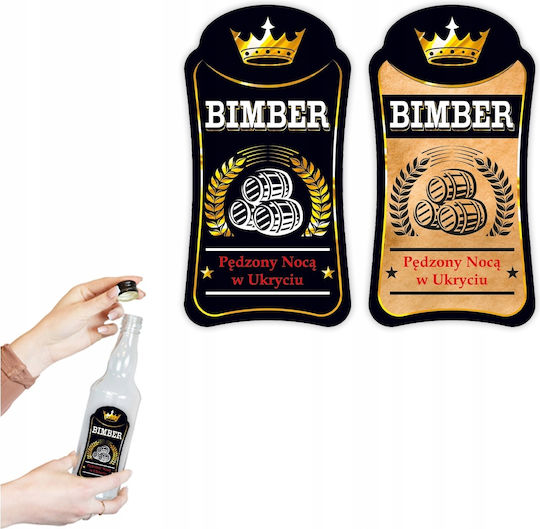 10x Premium Bimberek Kleine Klebeetiketten für Wodka Alkohol Moonshine