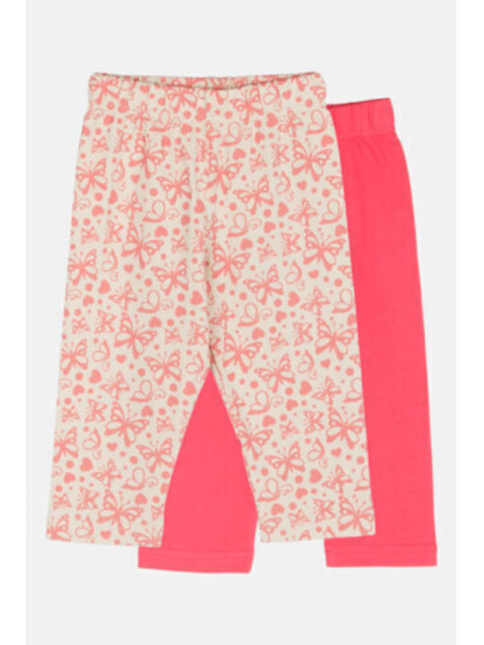 Joyce Set Colanți Copii Capri Beige/coral