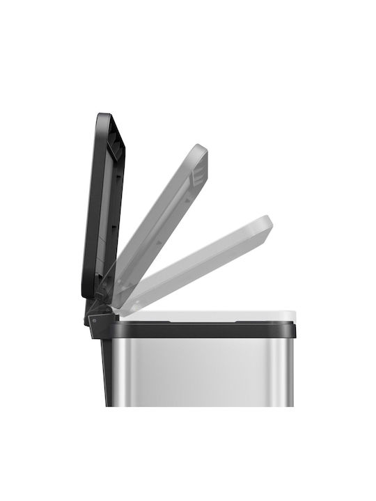 Hailo Waste Bin from Stainless Steel with Pedal Grey 17lt