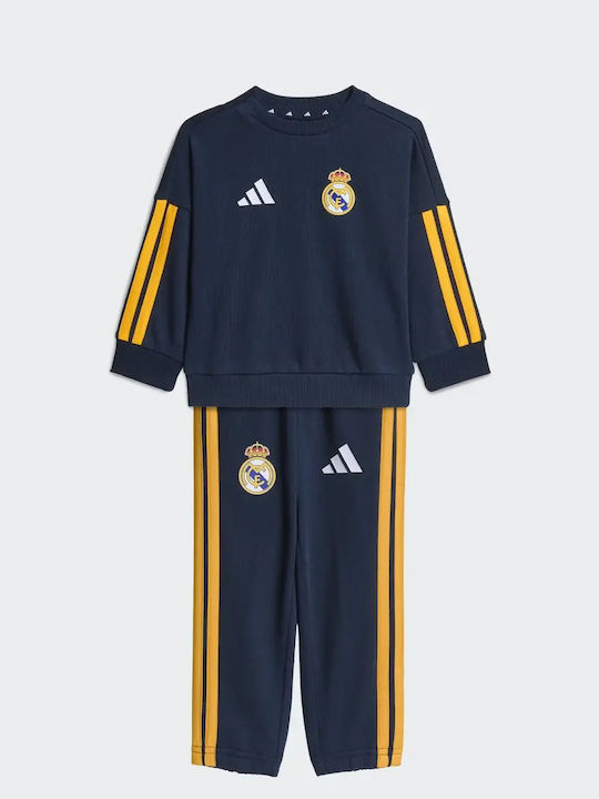 adidas Реален Детски Комплект Анцуг Син Жълт