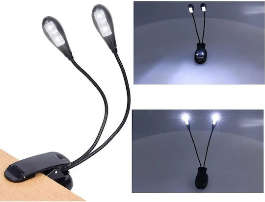 Verk Group Buchlampen LED mit Klemme Schwarz