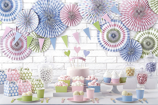 Pink Tissue Paper Pompom 35cm