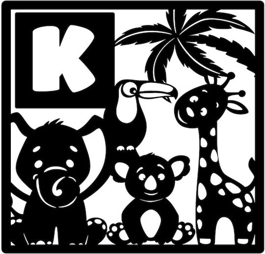 Jungle Friends Children’s Wall Decor Monogram