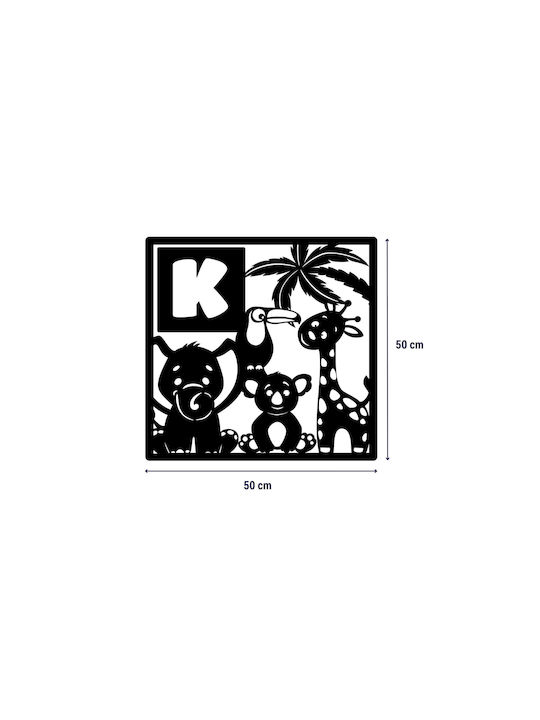 Jungle Friends Children’s Wall Decor Monogram