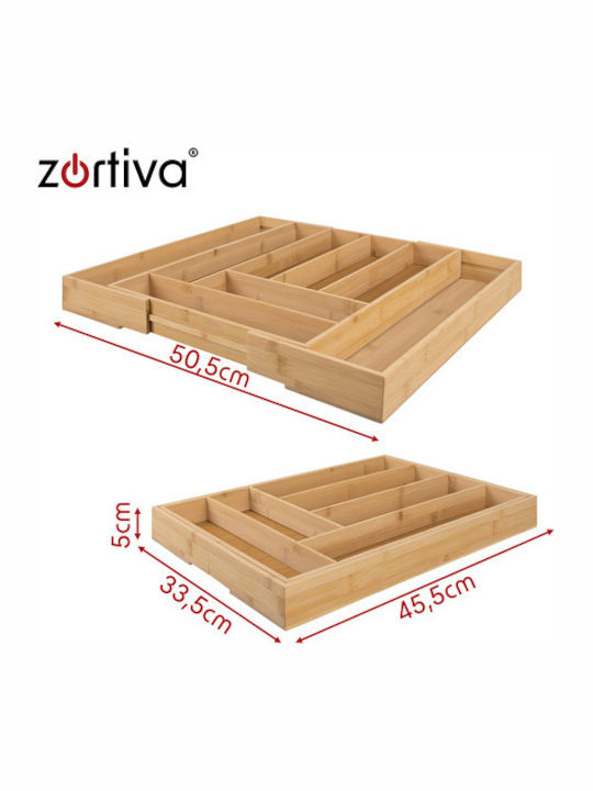 Bamboo Besteckeinsätze für Schubladen Aufklappbar Hölzernes Beiges