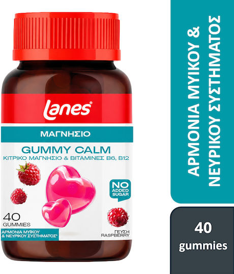 Gummy Calm 40 Pieces Adult Gummies with Citrate Magnesium for Harmony of the Muscular & Nervous System