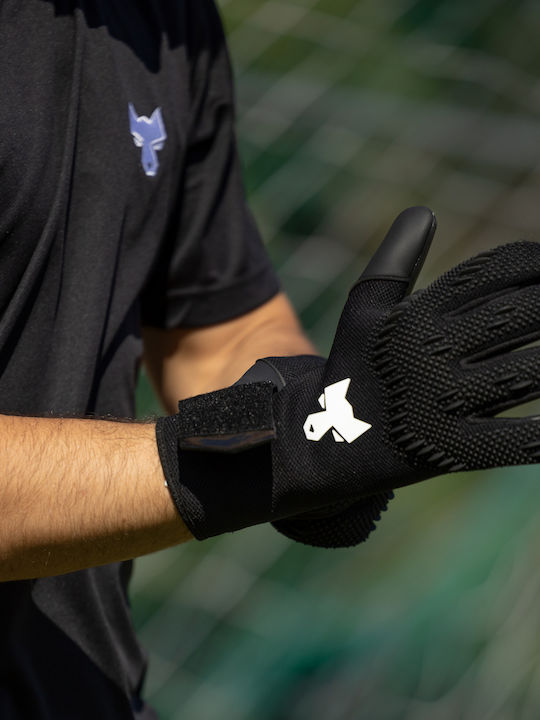 Fearless Goalkeepers Wolf Pro+ Torwarthandschuhe Erwachsene & Kinder Schwarz