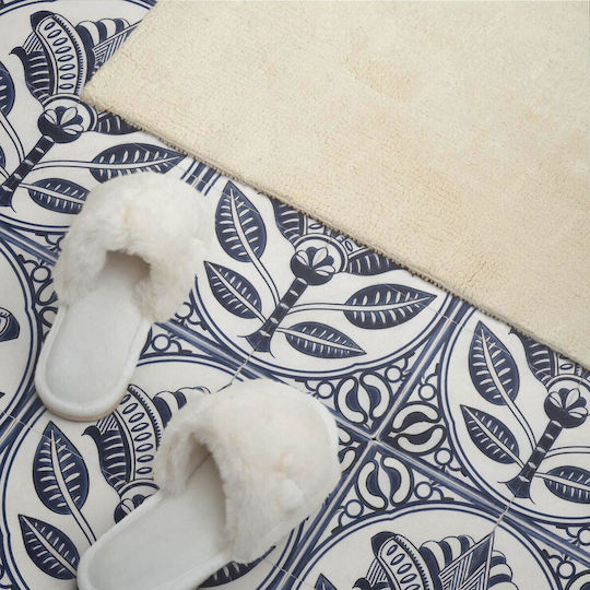Set of Easy Installation Vinyl Tiles Ceramic Flower Pattern 10x40x20 cm