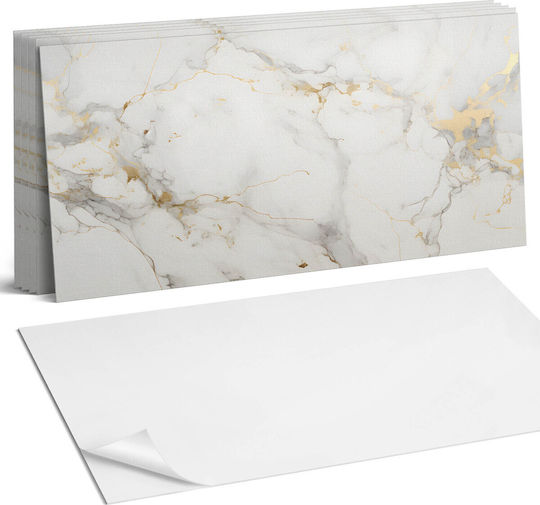 Coloray Vinylfliesen Set Mit Gedrucktem Eleganten Marmor Muster 6x60x30 cm