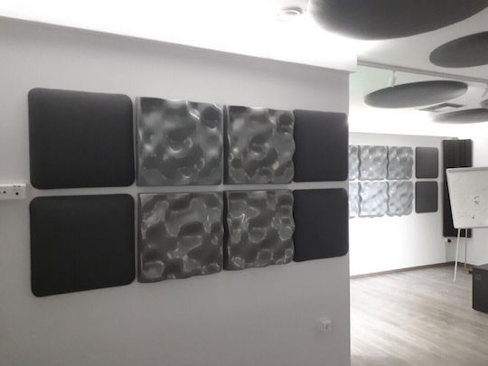 Alphacoustic Oceanos Sound Diffuser (1pcs) in Design Wave 60cm x 60cm x 110mm in Gray Color