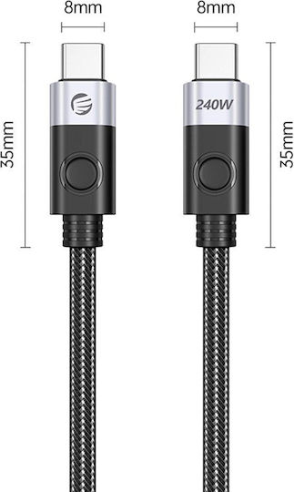 Orico USB-C Male Cable - USB-C 240W PD Black 1.5m