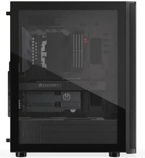 Endorfy Ventum 400 Air Gaming Midi Tower Κουτί Υπολογιστή με Πλαϊνό Παράθυρο Μαύρο
