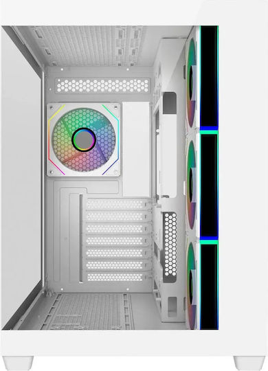 CoolerMaster Elite 681 Геймърско Midi Tower Компютърна Кутия с Страничен Прозорец Бяла