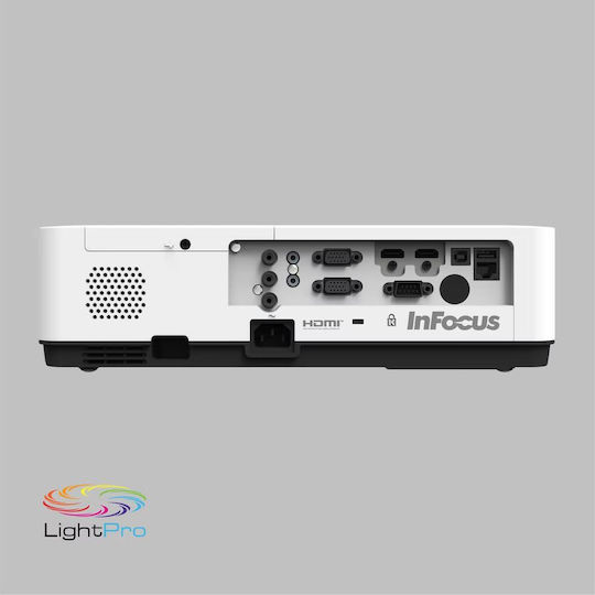 InFocus Lightpro LCD IN1049 Проектор LCD Full HD Обикновена лампа с вградени високоговорители Бял