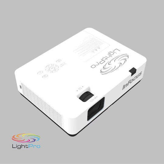 InFocus Lightpro LCD IN1049 Проектор LCD Full HD Обикновена лампа с вградени високоговорители Бял