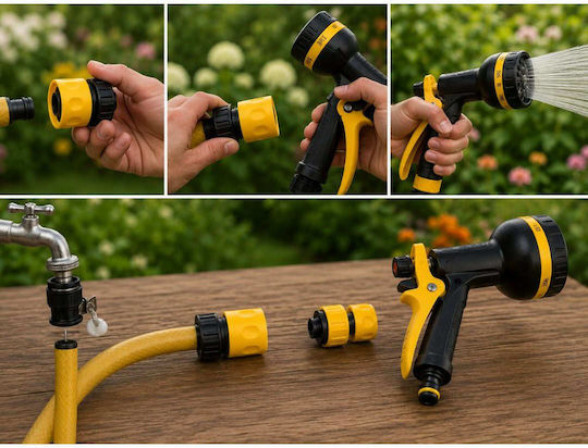Garden Water Gun 10 Spray Functions Clamp