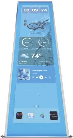 Hyte Y70 Touch Display Upgrade Blueberry Milk 36.8 Cm 14.5 Inch Blue 14.5-inch Touchscreen