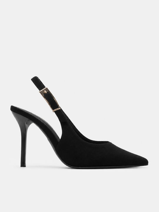 Pointed Toe Heels with High Heel Black