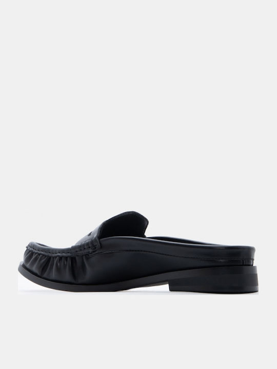 Pantofi Mules Dama Flat Negru Culoare Full Face