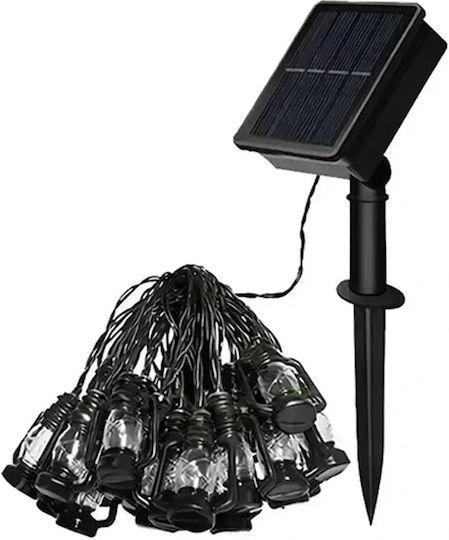Verk Group Hängendes Solarleuchten Girlande Warmes Weiß mit Fotowiderstand