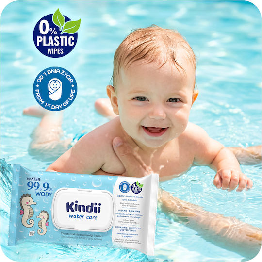 041597 Baby-Feuchttücher Wasser Hh Kindii 60 Stück