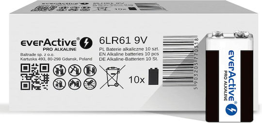 EverActive Αλκαλικές Μπαταρίες 9V 10τμχ