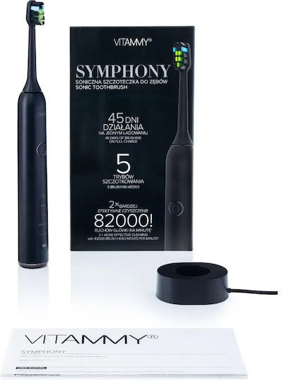 Vitammy Elektrische Zahnbürste Schwarz