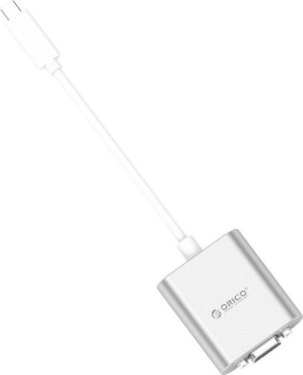 Orico USB-C male to 3.5mm VGA female Silver