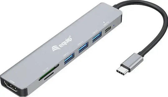 Equip USB-C Stație de andocare cu HDMI 4K PD Negru (133494)