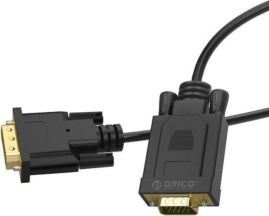 Orico DVI-D male - VGA female 5m Black XD-DITV