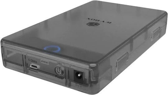 Icy Box Case for SATA III Hard Drive with SATA / USB 3.2 / Serial Connection