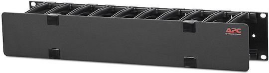 APC Horizontaler Kabelmanager, einseitige Abdeckung, Kabelmanagement-Panel, Schwarz, 2U, 19" Smart-UPS X 3000VA, kurzer Tiefe, Tower-Rack, LCD