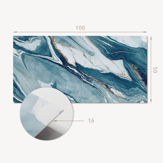 PVC Panel Pattern Easy Decoration Dining Room 100x50 Cm Abstract Waves Motion
