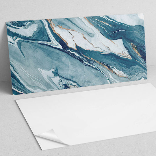 PVC Panel Pattern Easy Decoration Dining Room 100x50 Cm Abstract Waves Motion