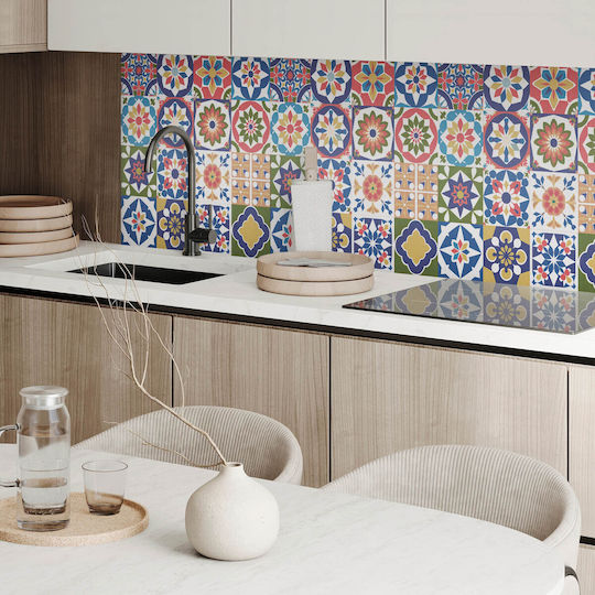 Autocolant Din Vinil Decorare Hol Grafică 100x50 Cm Mozaic Pătrate Modele