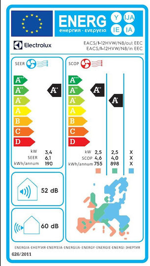 Electrolux HVW Климатици Inverter 12000 BTU A++/A+ с WiFi