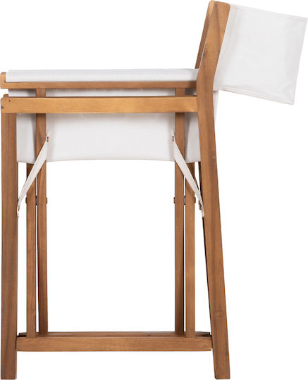 Outdoor Dining Set Textilene 5 Pieces Natural