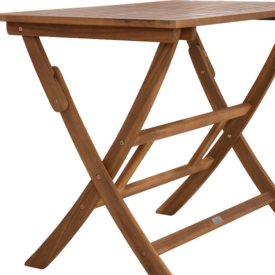 Outdoor Dining Set Textilene 5 Pieces Natural