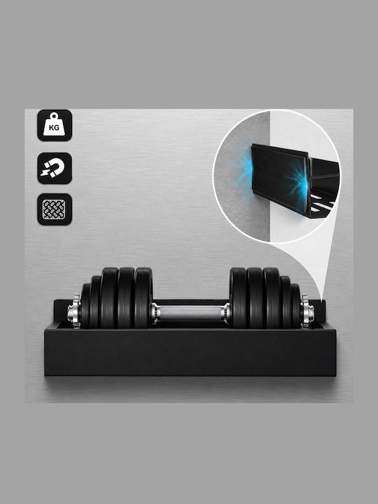 Wandmontage Inox Regal 27x8.5x7.1cm Schwarz